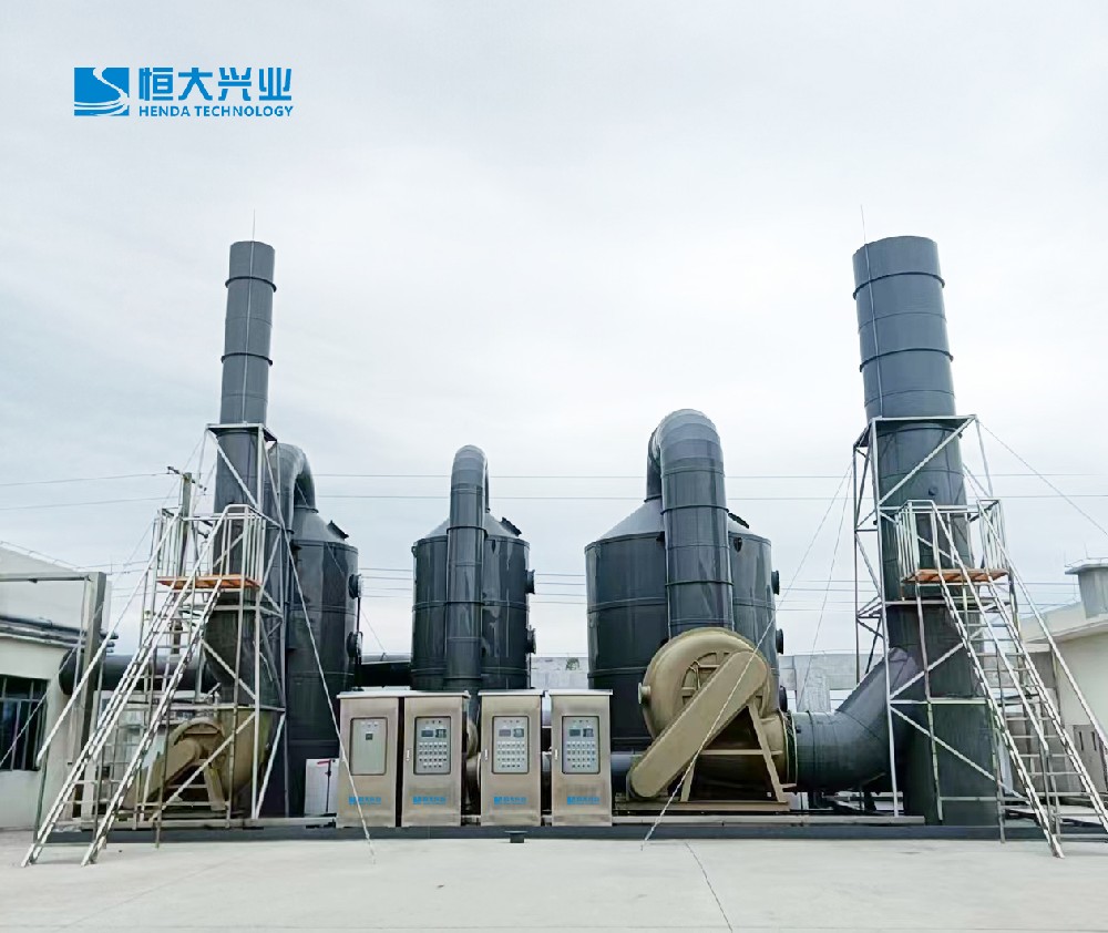 廣東省某上市集團(tuán)70000風(fēng)量酸堿、有機(jī)廢氣處理工程案例